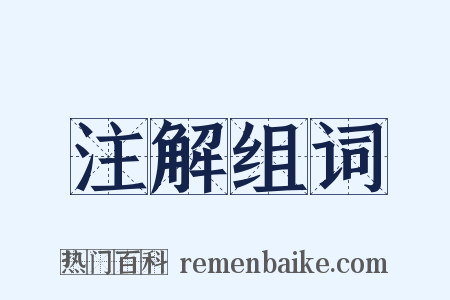 注解组词是什么意思的图片